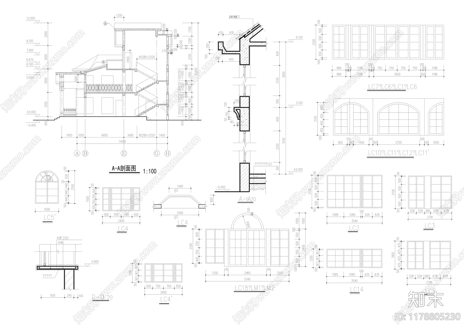 建筑平面图施工图下载【ID:1178805230】