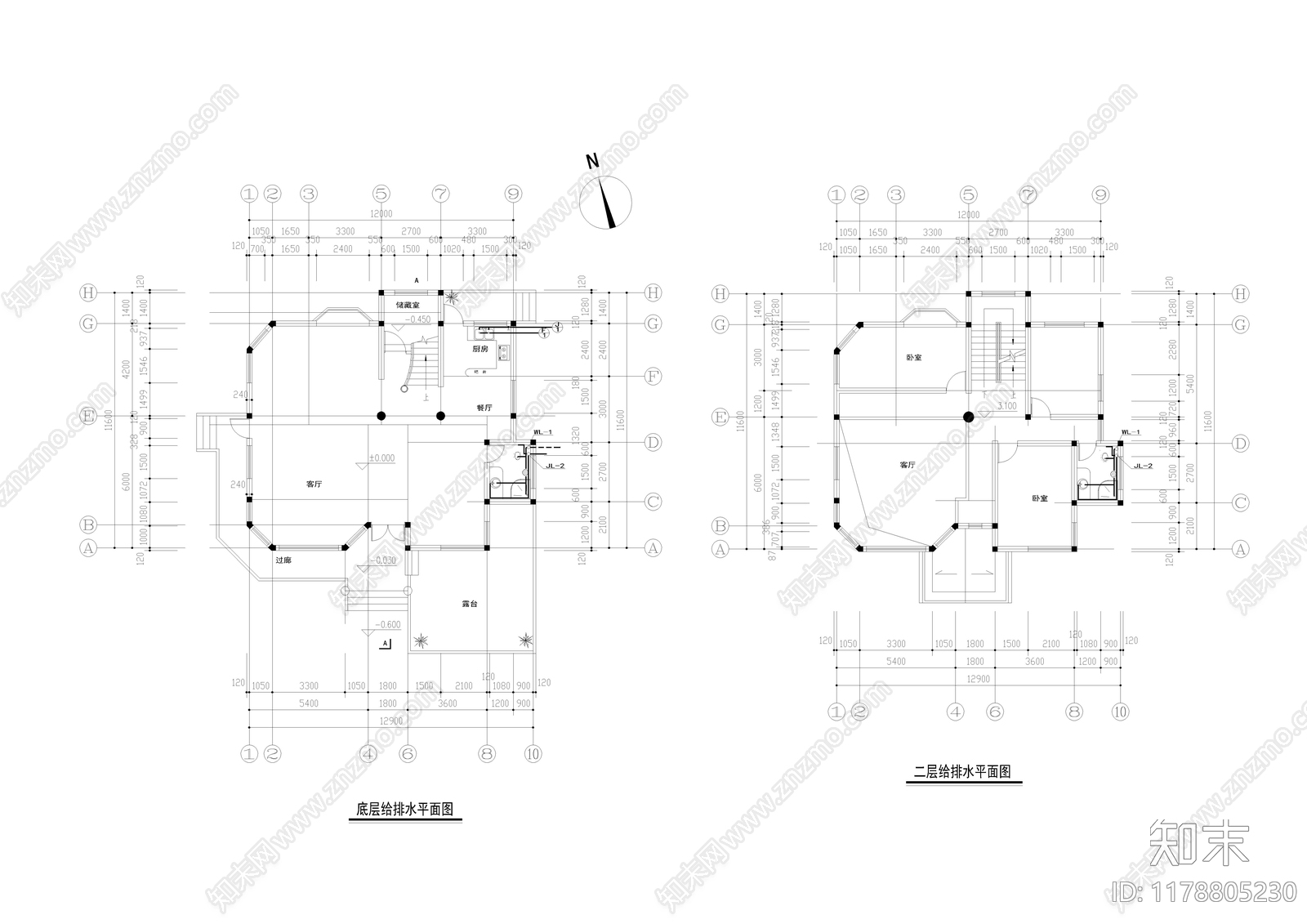 建筑平面图施工图下载【ID:1178805230】