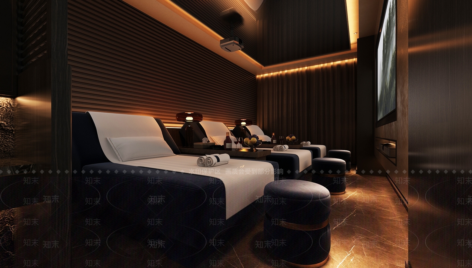 现代侘寂足浴店3D模型下载【ID:1178805418】