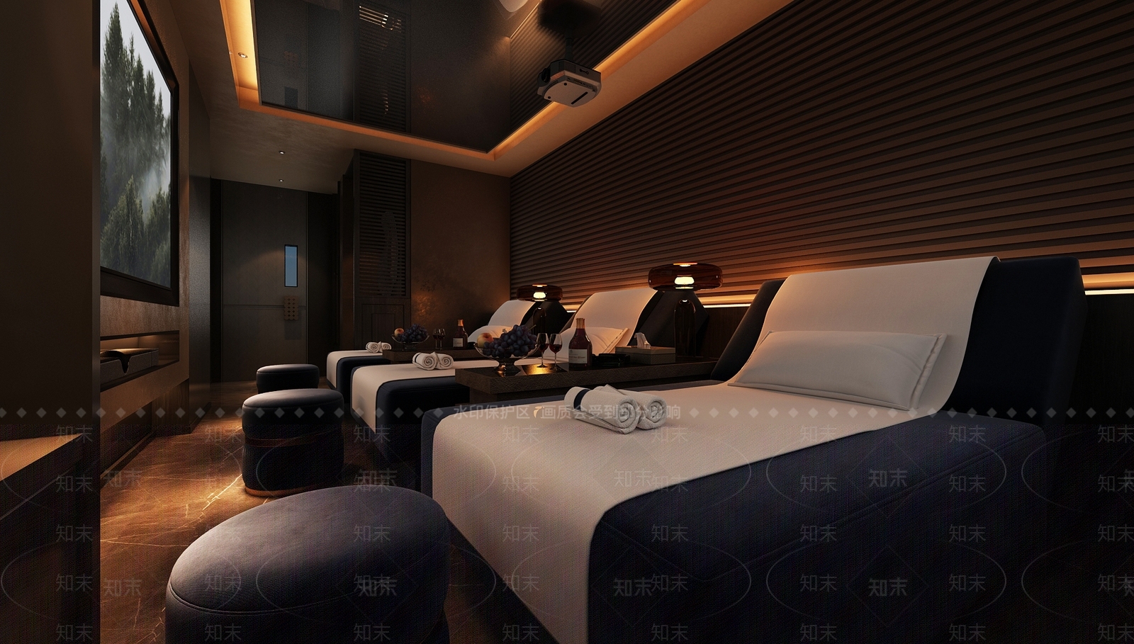 现代侘寂足浴店3D模型下载【ID:1178805418】