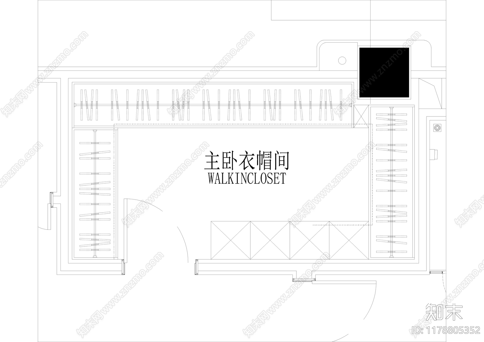 衣帽间施工图下载【ID:1178805352】