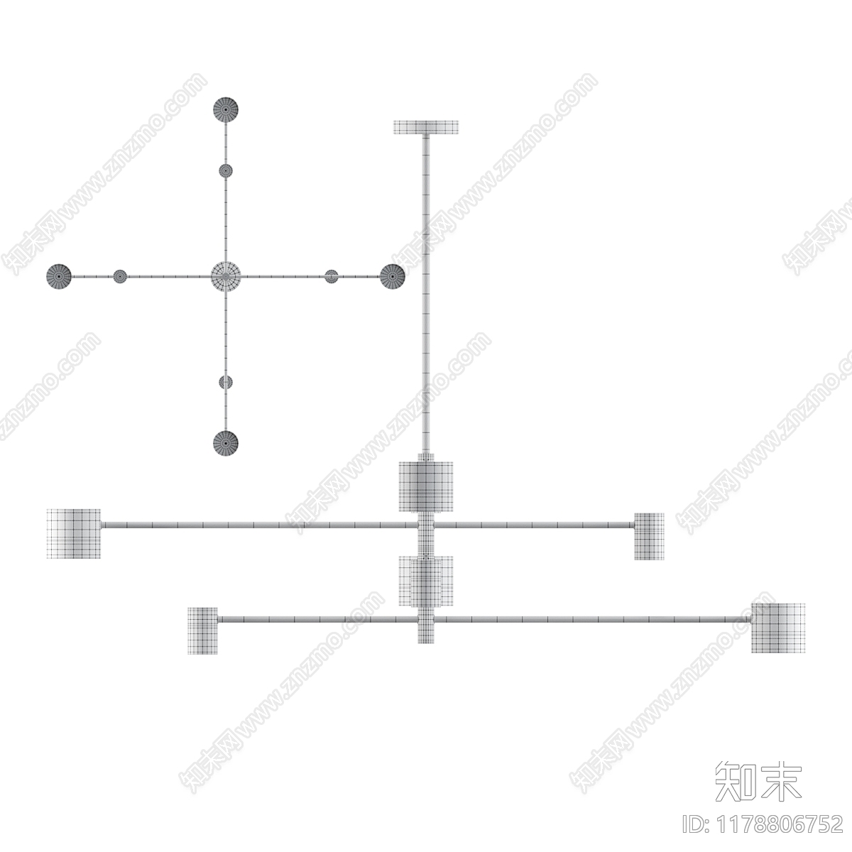 吊灯3D模型下载【ID:1178806752】