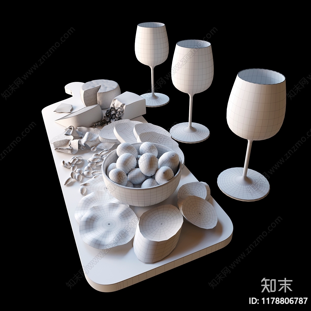 酒水食物3D模型下载【ID:1178806787】