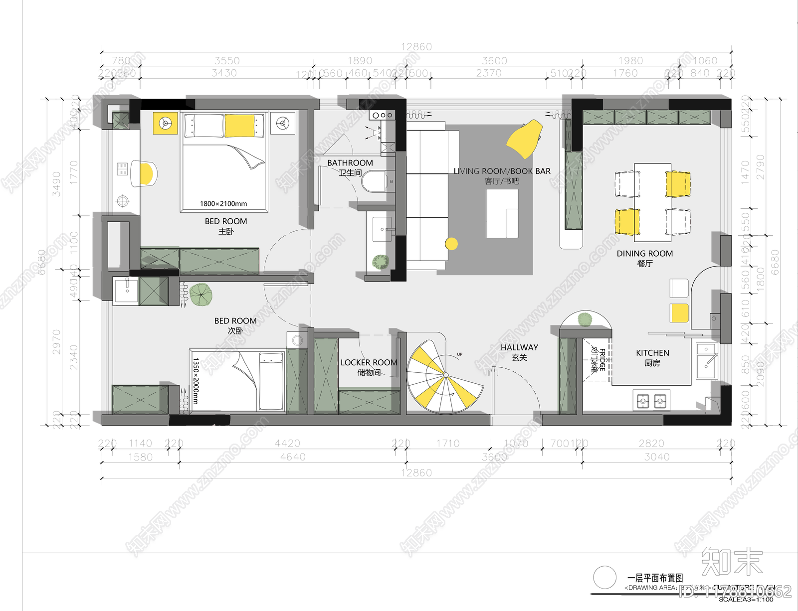 平层施工图下载【ID:1178810662】