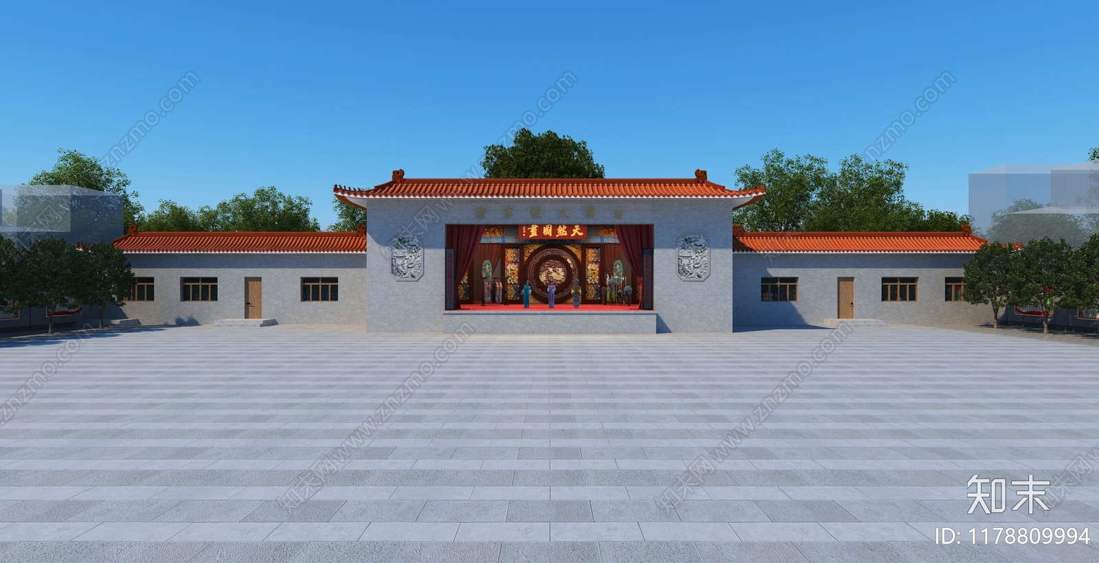 新中式古建3D模型下载【ID:1178809994】