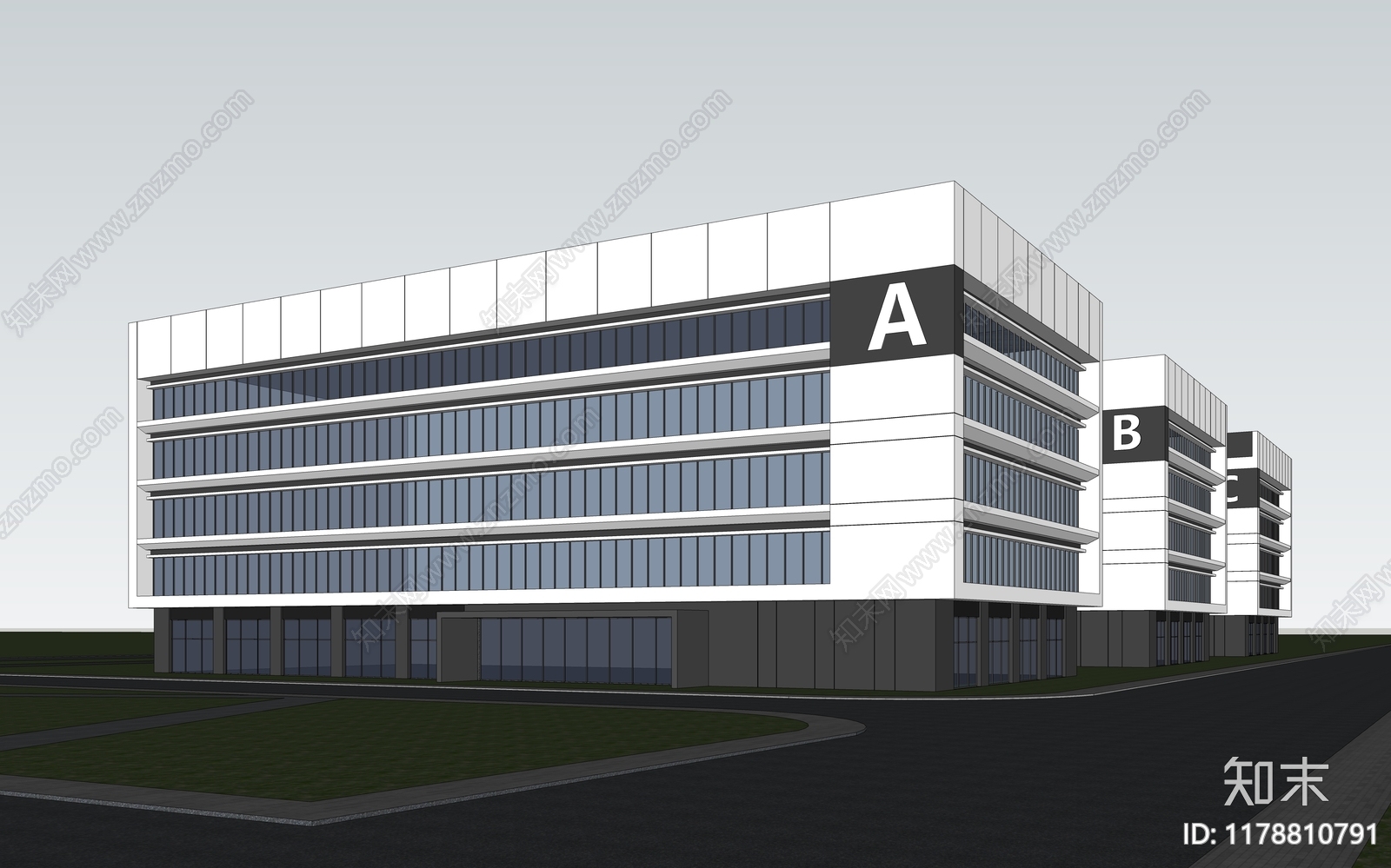 现代厂房SU模型下载【ID:1178810791】