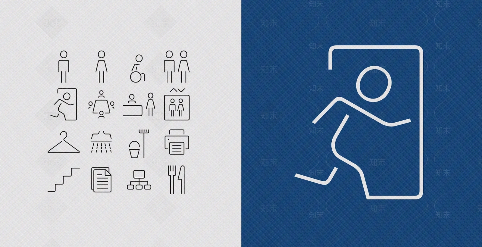 现代简约导视贴图下载【ID:1178810972】