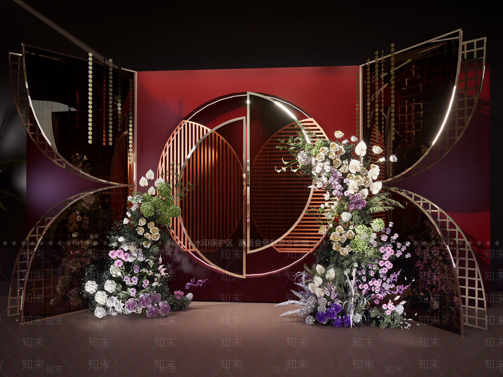 新中式中式舞台SU模型下载【ID:1178814039】