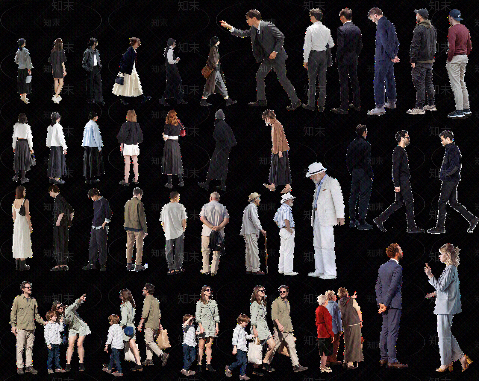 现代简约剪影贴图下载【ID:1178818770】