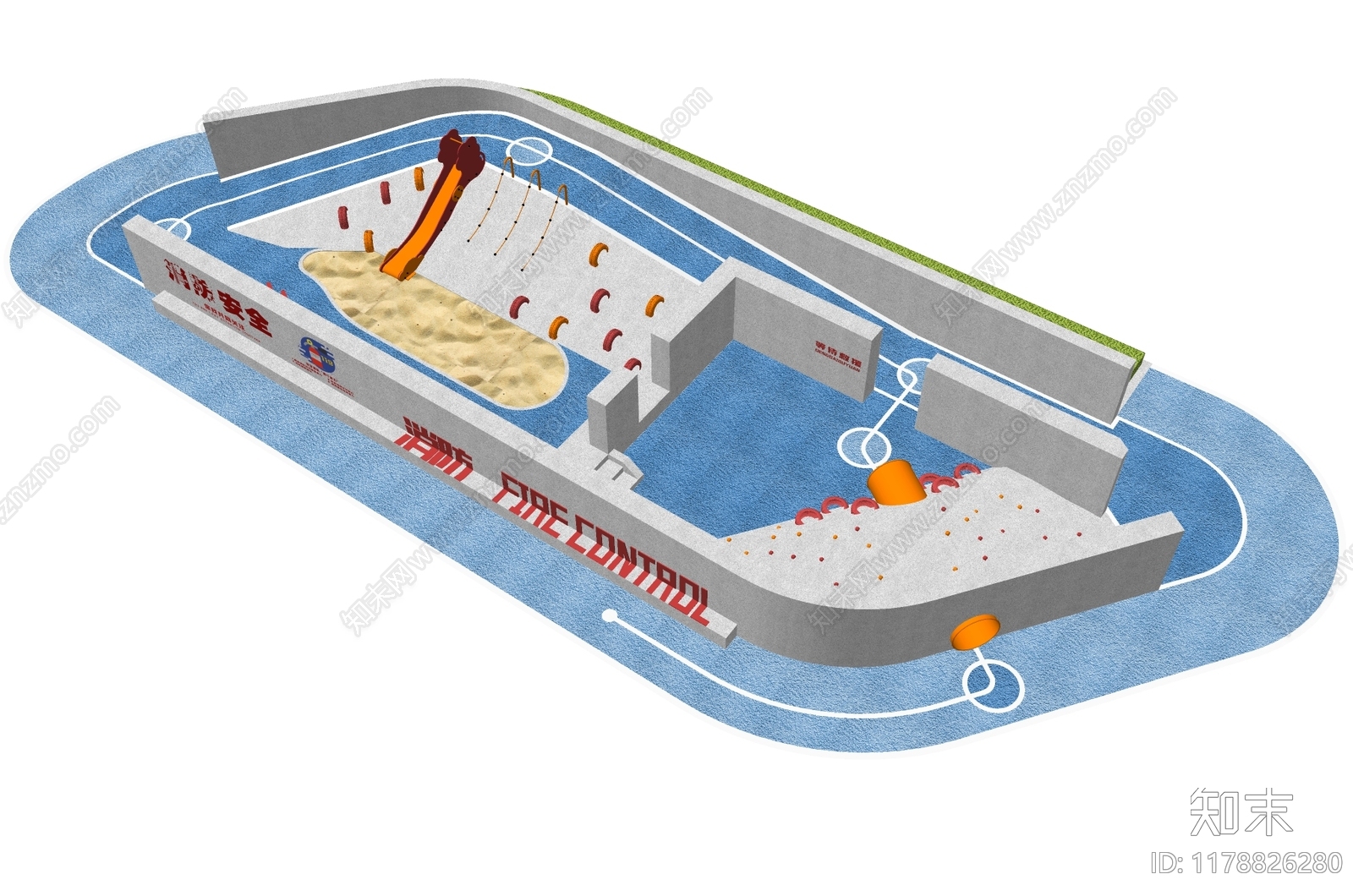 现代儿童游乐区SU模型下载【ID:1178826280】