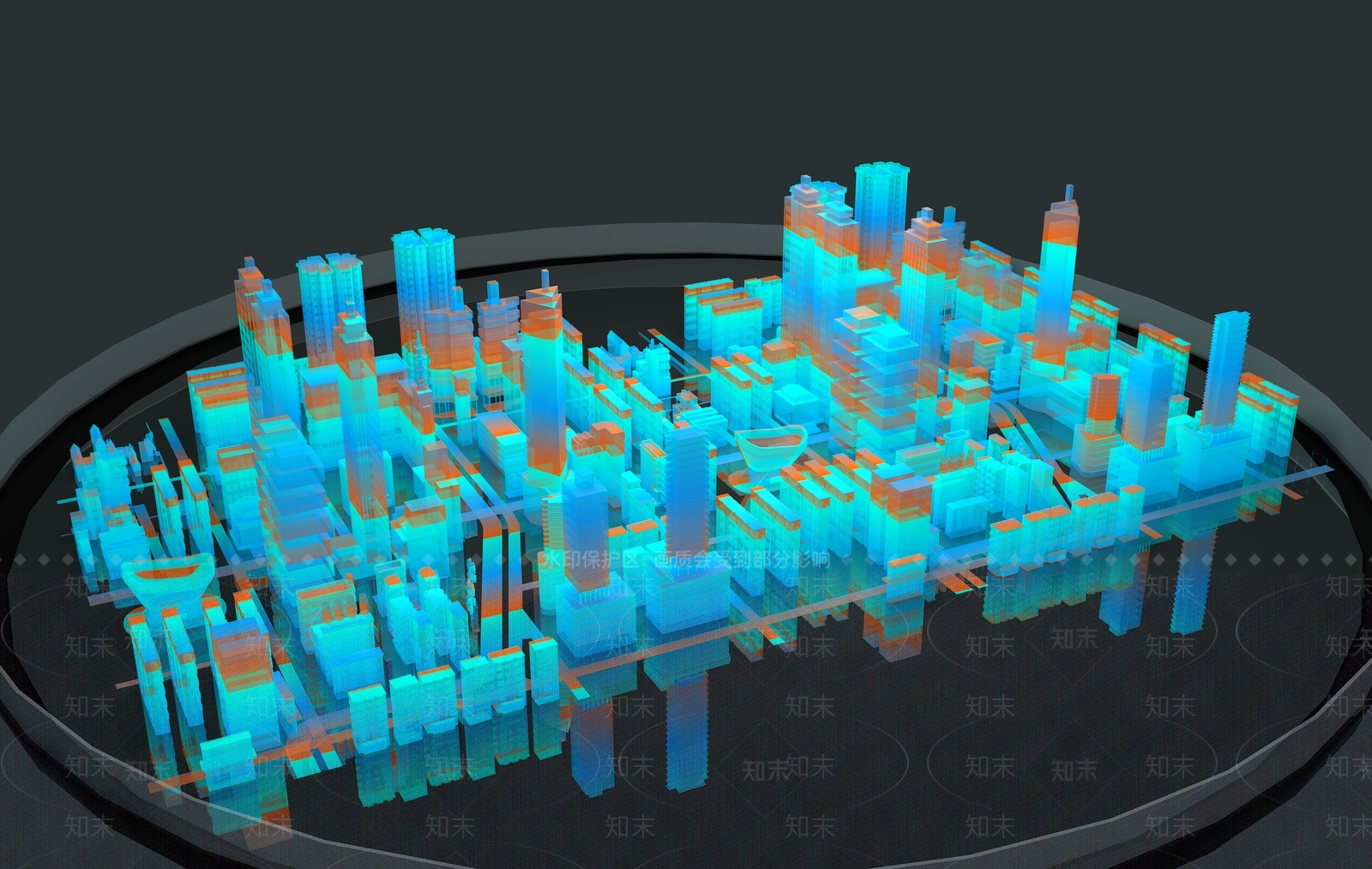 现代新中式鸟瞰规划3D模型下载【ID:1178829387】
