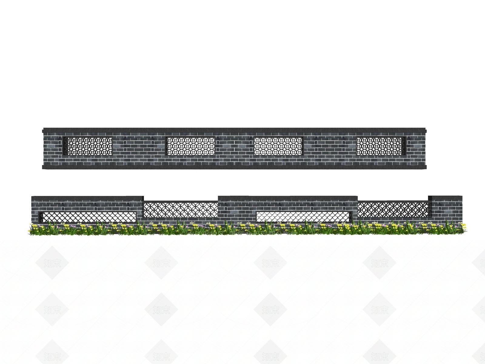 景墙SU模型精品下载_SketchUp模型_知末网
