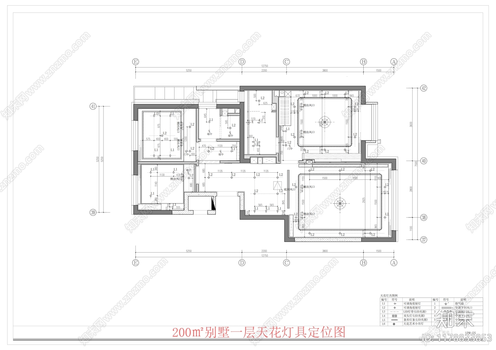 别墅cad施工图下载【ID:1178833853】