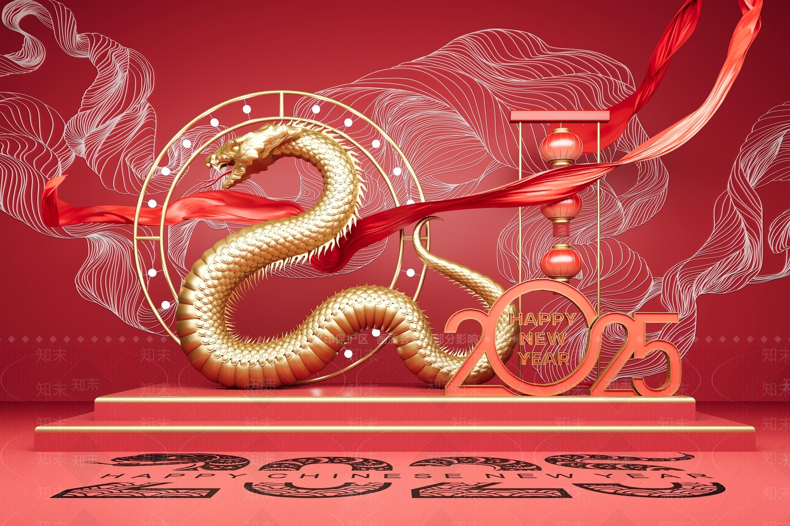 新中式美陈3D模型下载【ID:1178837549】