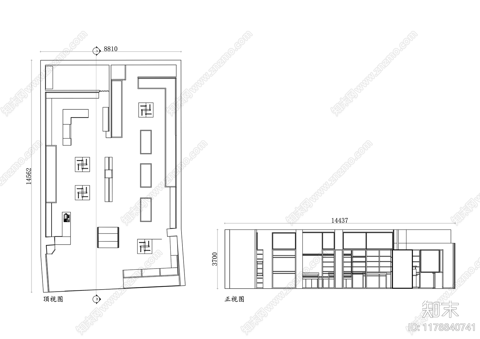 现代服装店cad施工图下载【ID:1178840741】