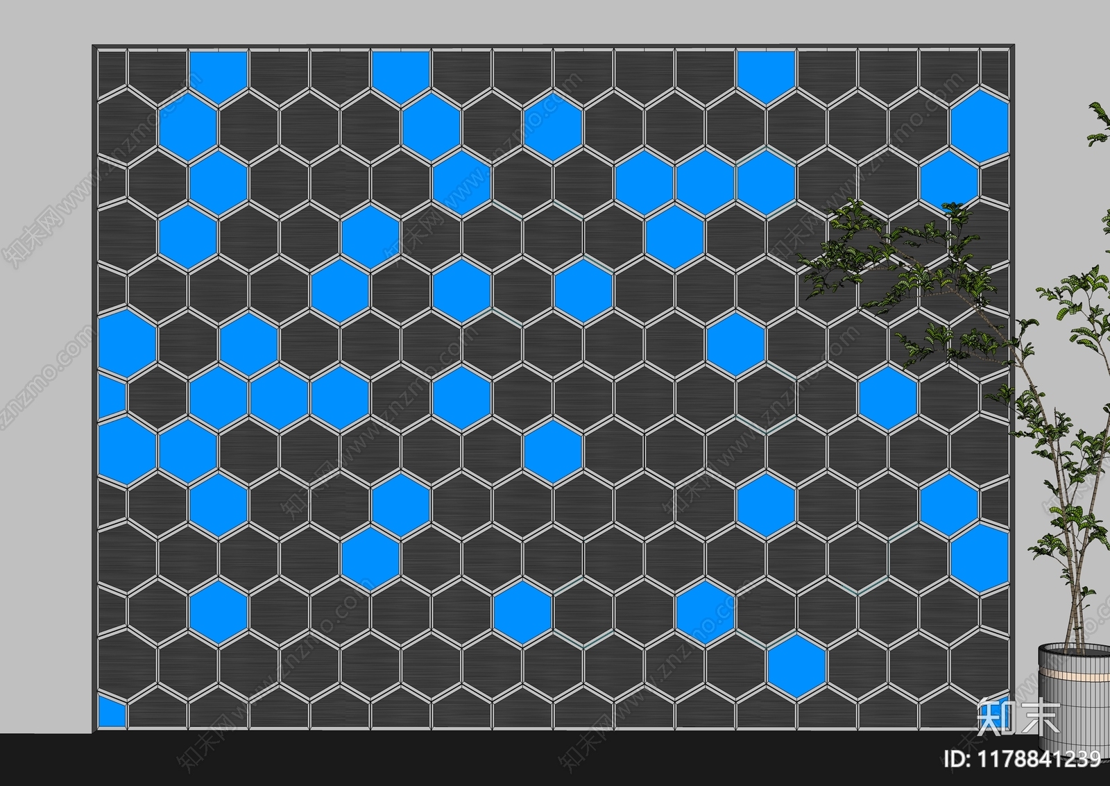 现代背景墙SU模型下载【ID:1178841239】