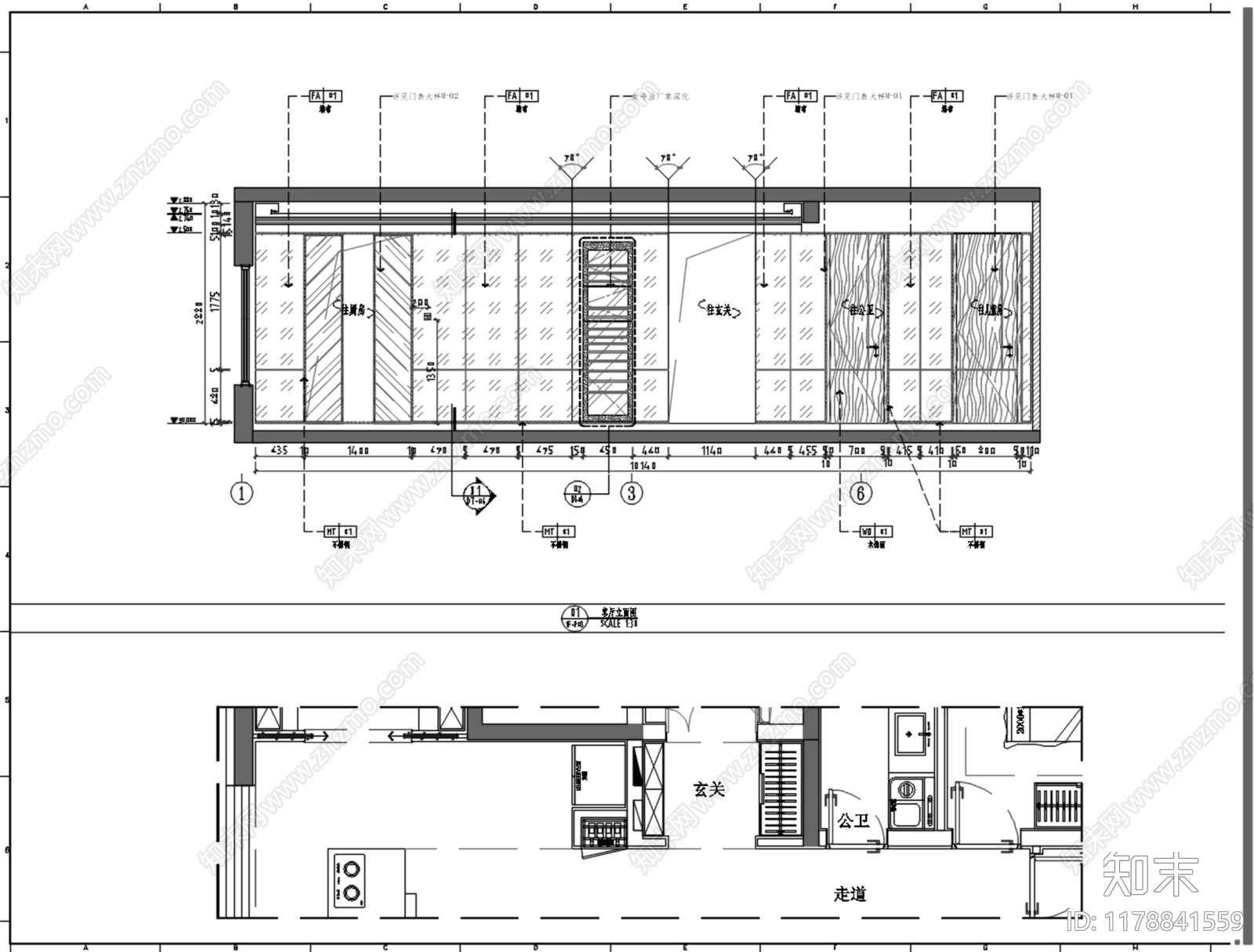 平层cad施工图下载【ID:1178841559】