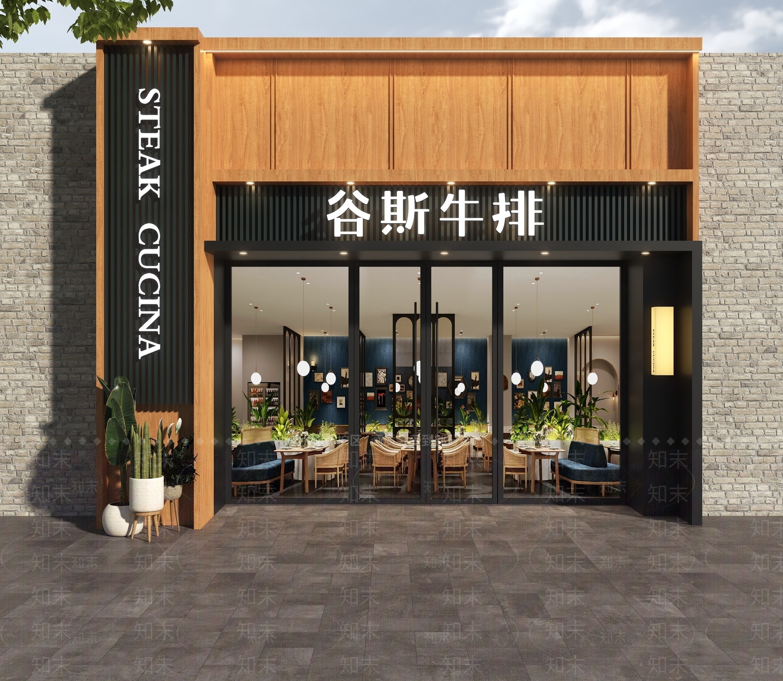 现代门头3D模型下载【ID:1178847500】