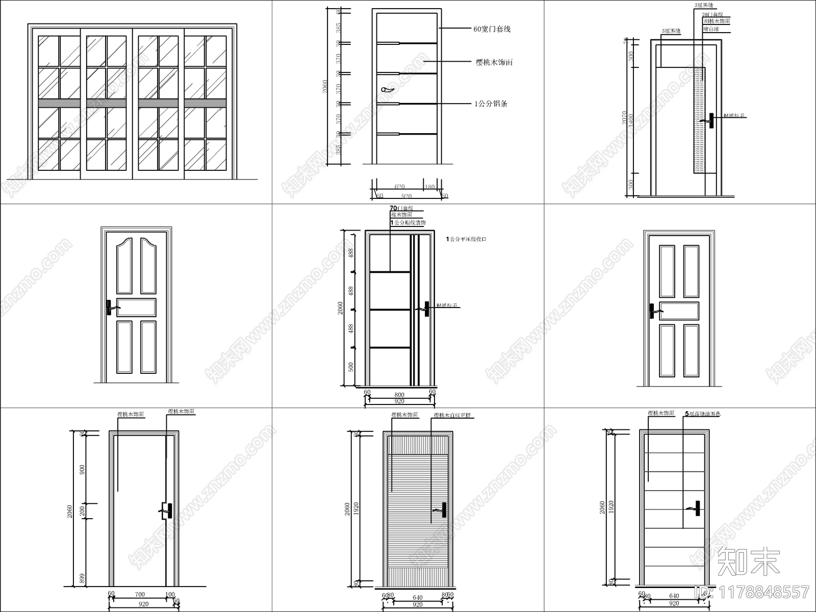 现代门cad施工图下载【ID:1178848557】