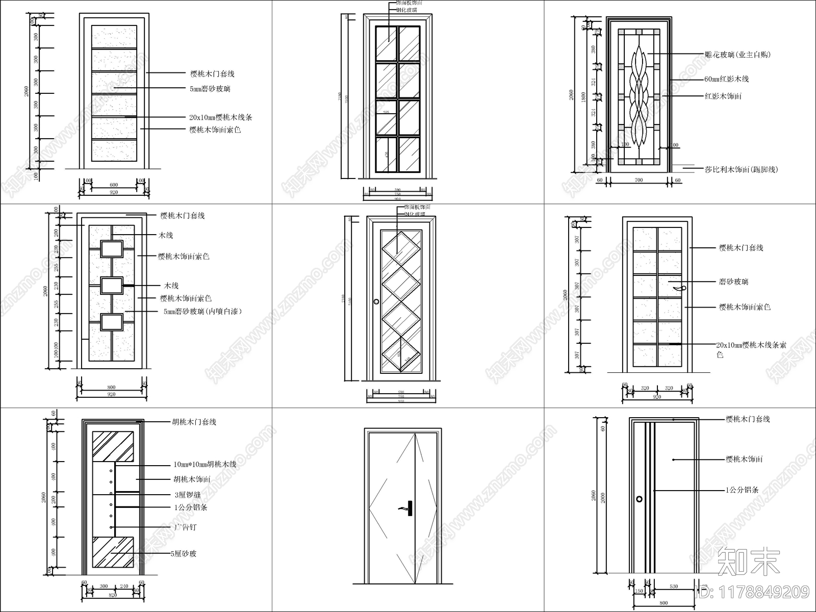 现代门cad施工图下载【ID:1178849209】