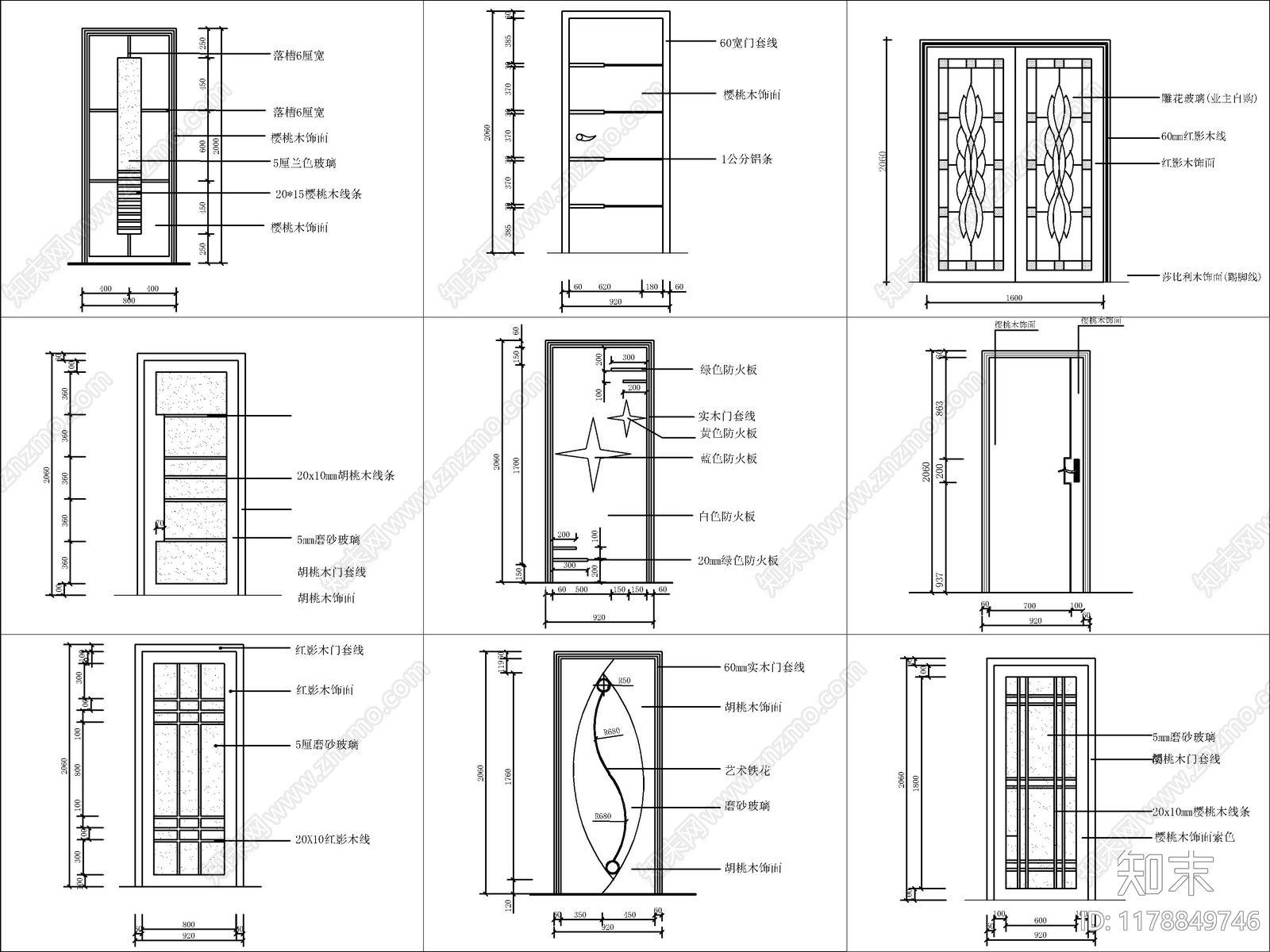 现代门cad施工图下载【ID:1178849746】