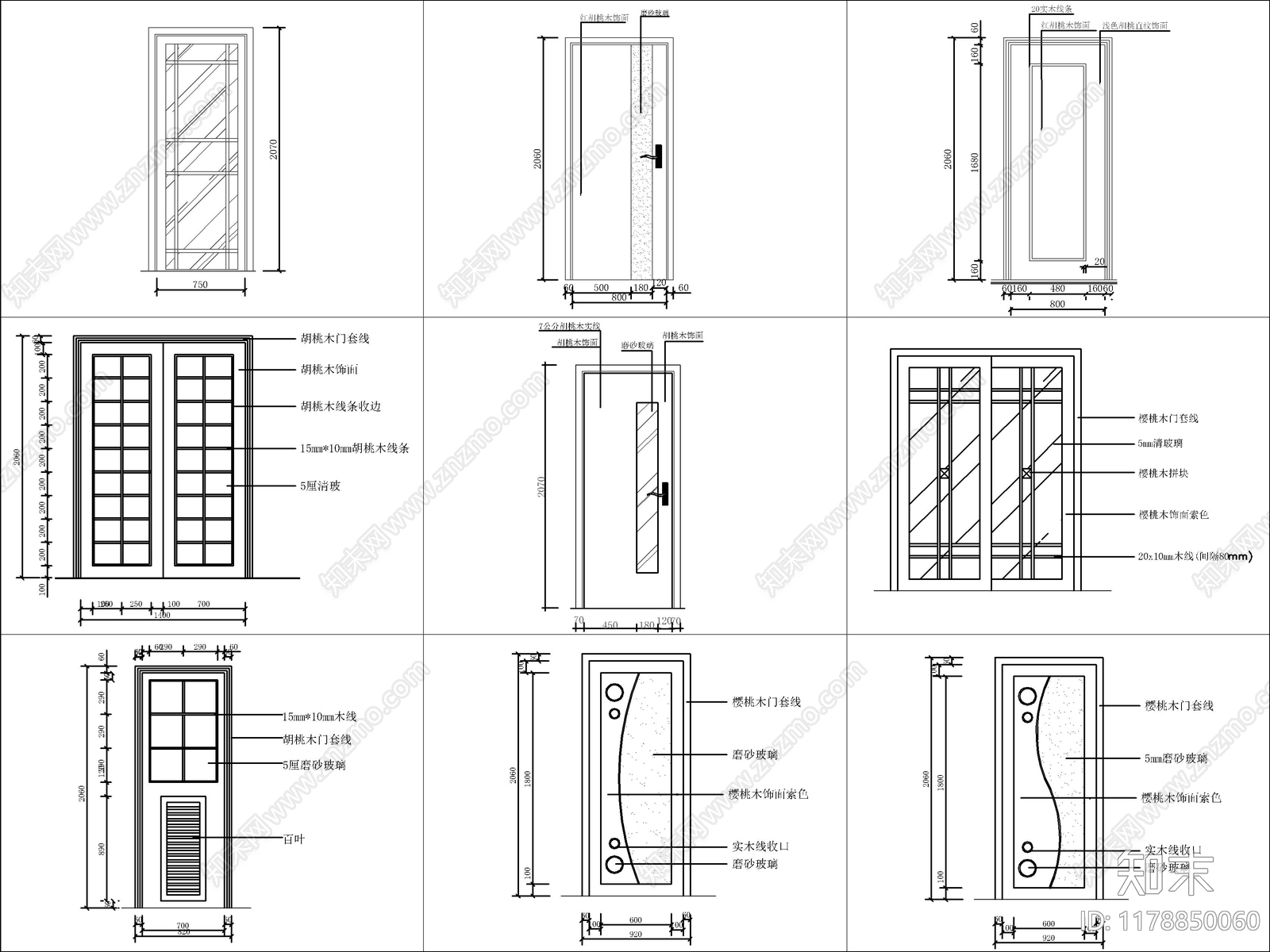 现代门cad施工图下载【ID:1178850060】
