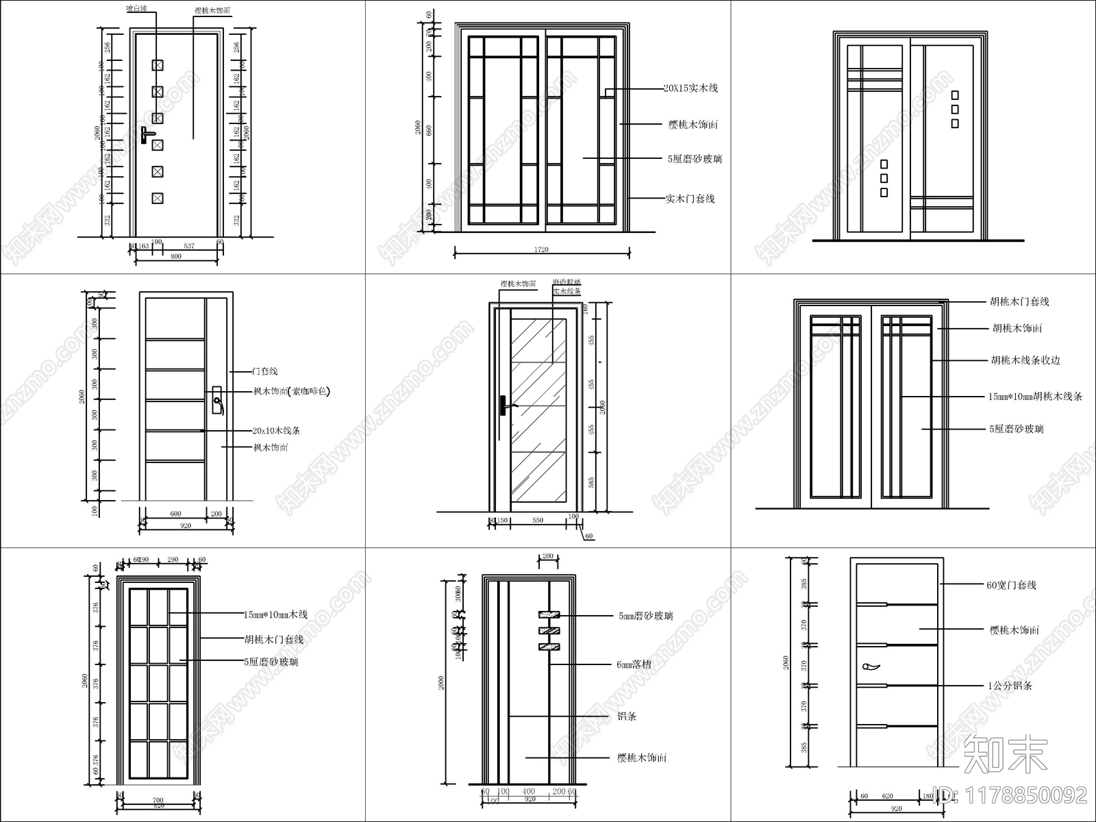 现代门cad施工图下载【ID:1178850092】