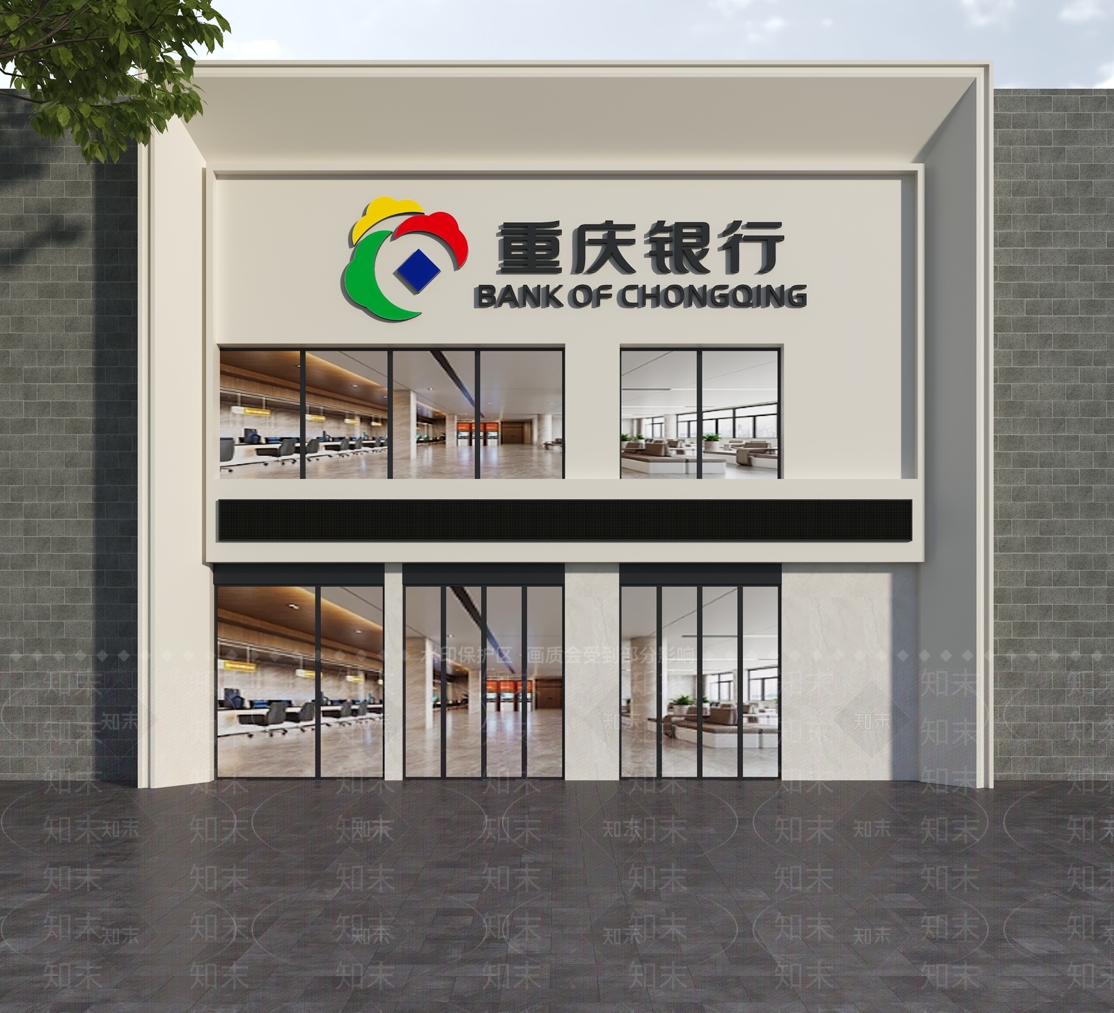 现代门头3D模型下载【ID:1178851939】