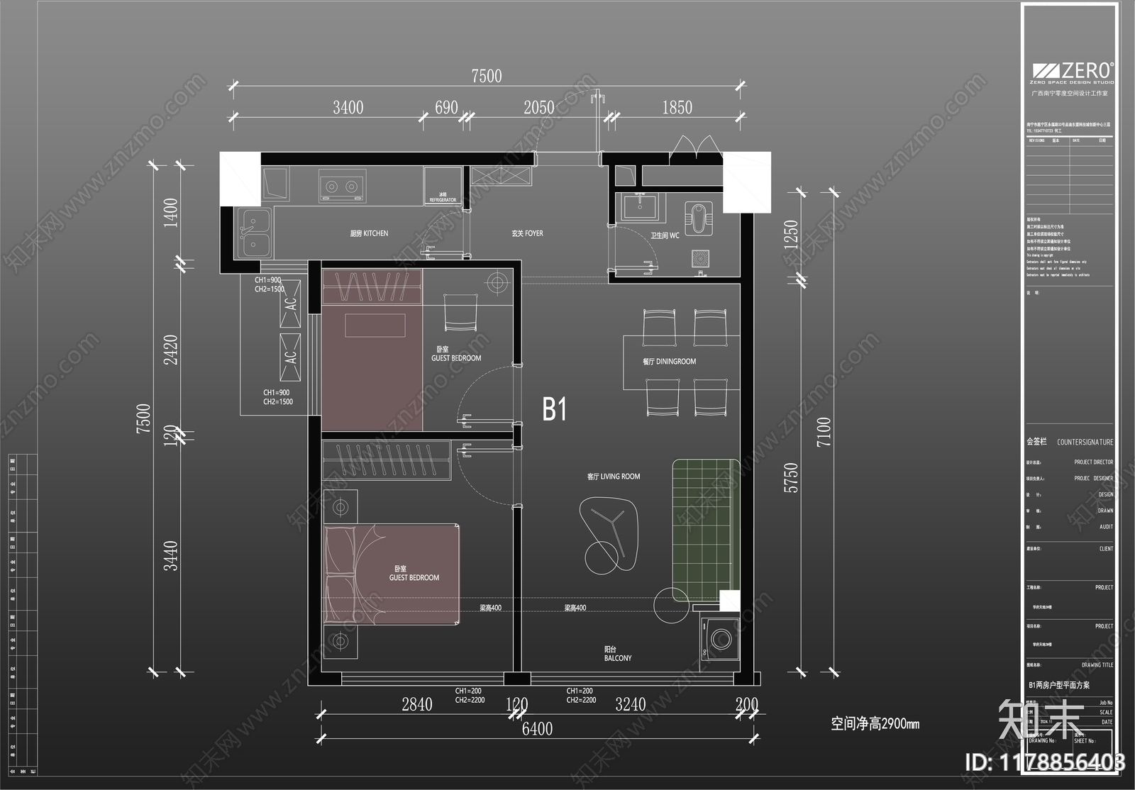 平层施工图下载【ID:1178856403】
