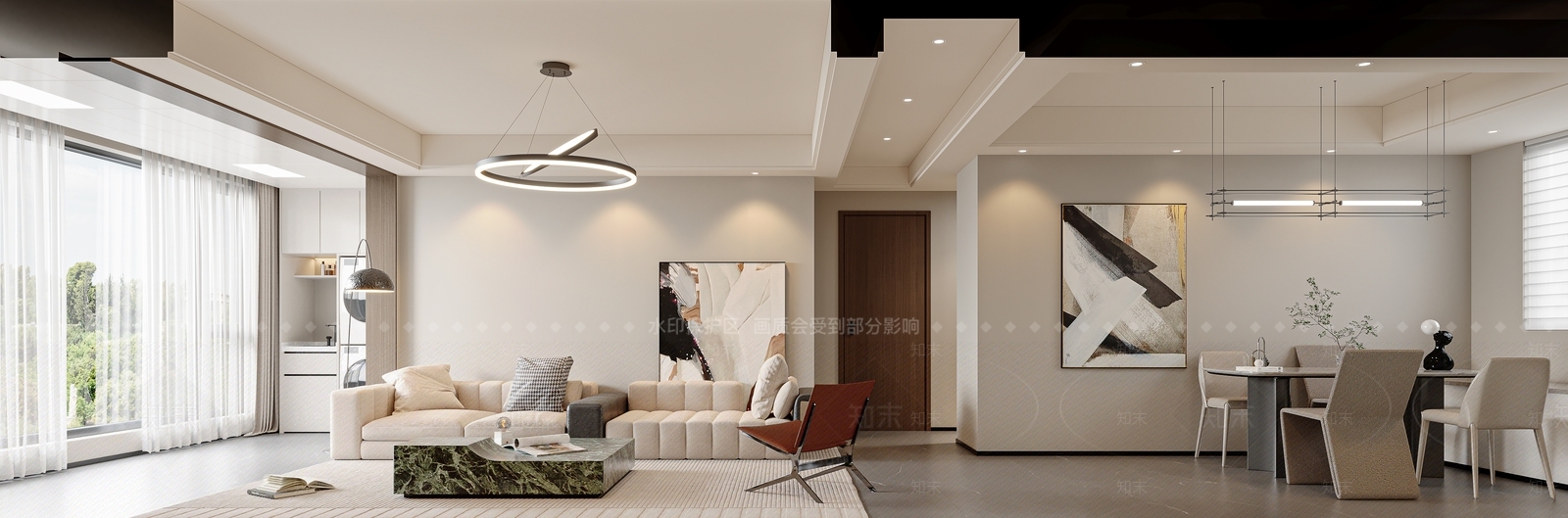现代家居餐厅3D模型下载【ID:1214857714】