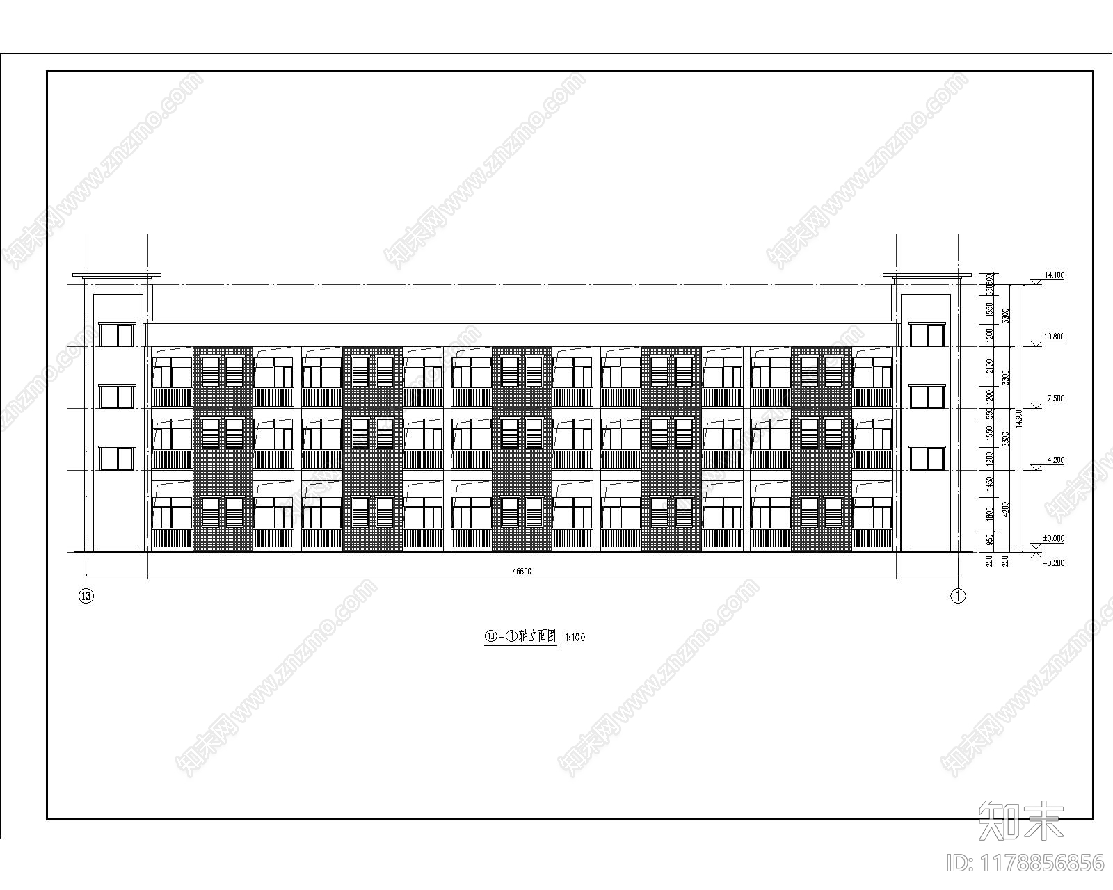 现代极简产业园建筑施工图下载【ID:1178856856】