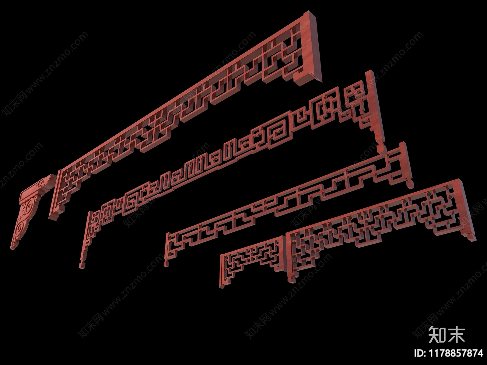 中式古建3D模型下载【ID:1178857874】