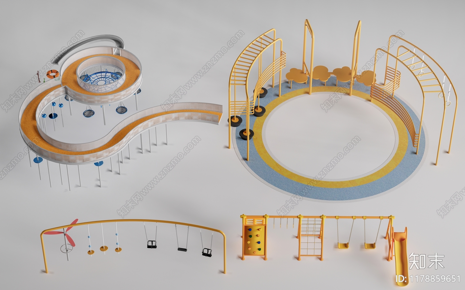 现代儿童乐园3D模型下载【ID:1178859651】