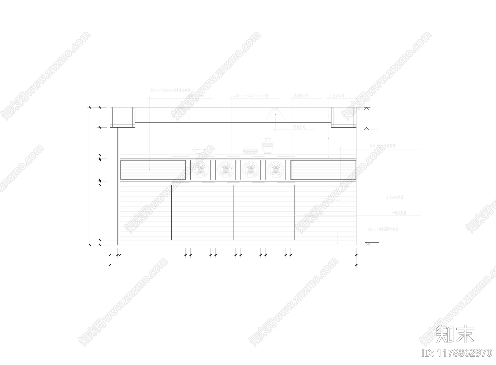 现代客厅cad施工图下载【ID:1178862970】