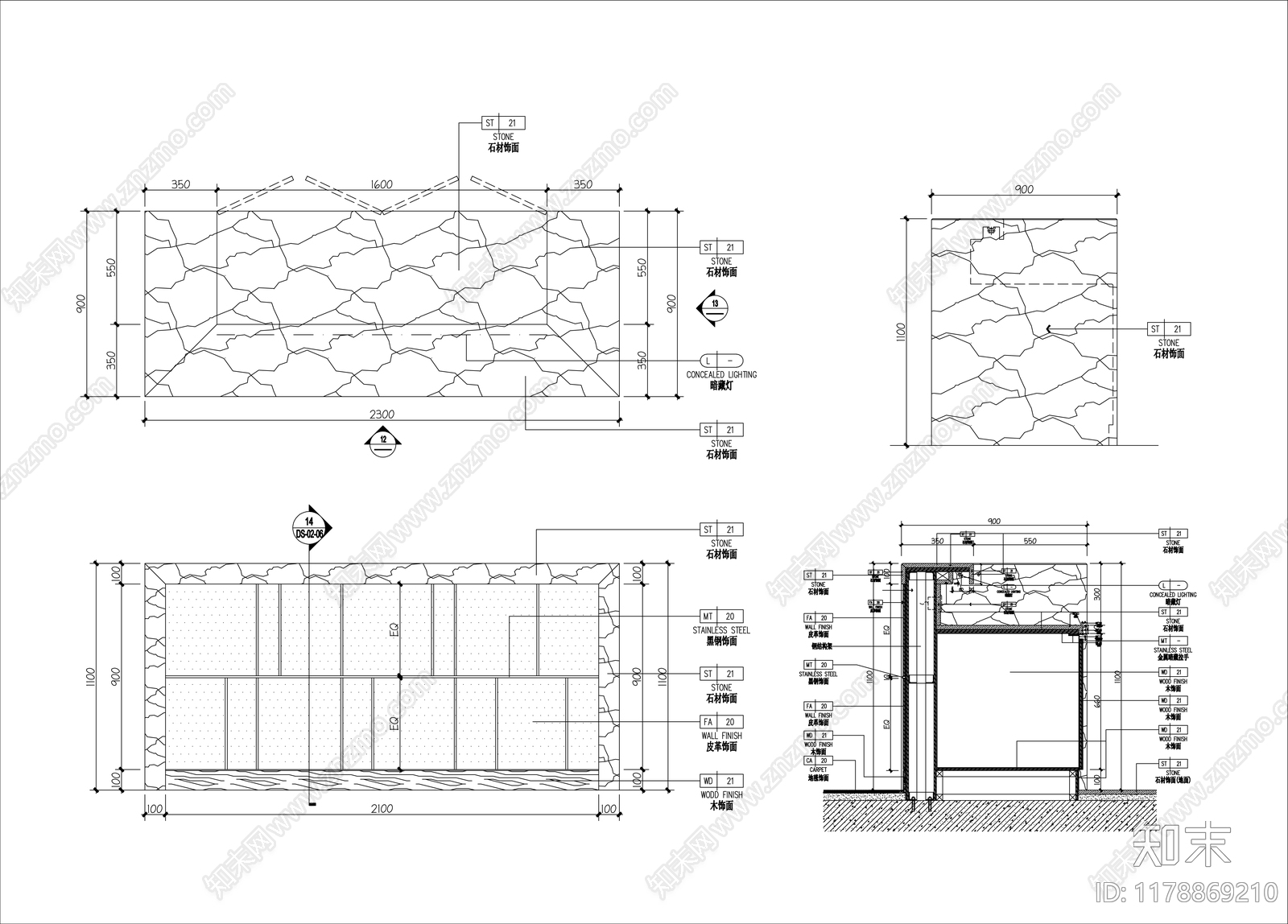 现代家具节点详图cad施工图下载【ID:1178869210】