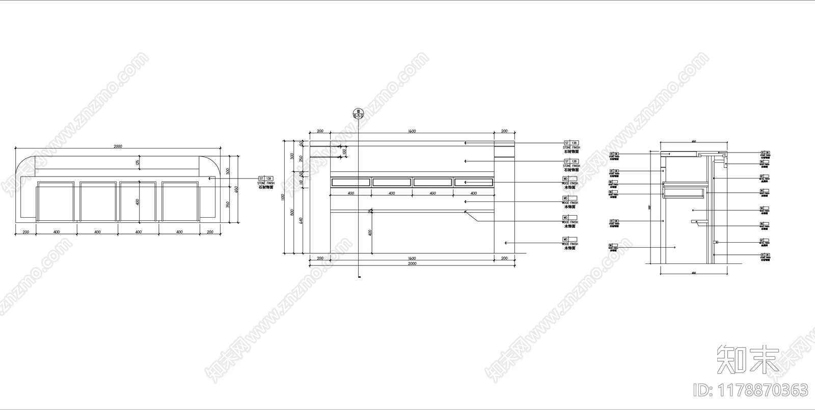 现代家具节点详图cad施工图下载【ID:1178870363】