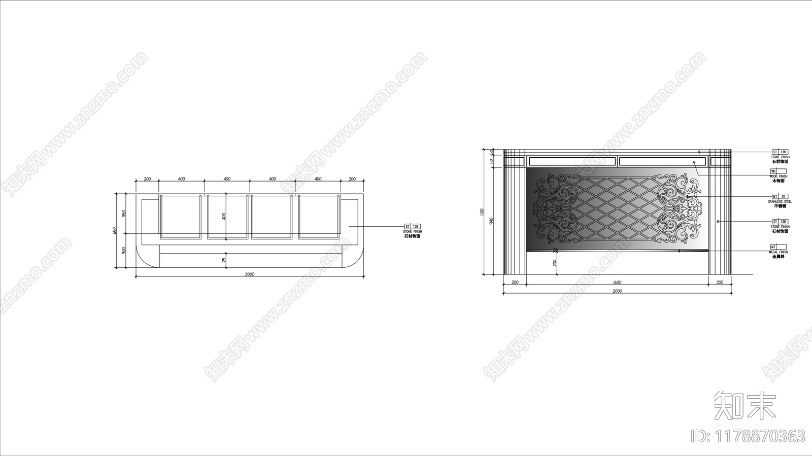 现代家具节点详图cad施工图下载【ID:1178870363】