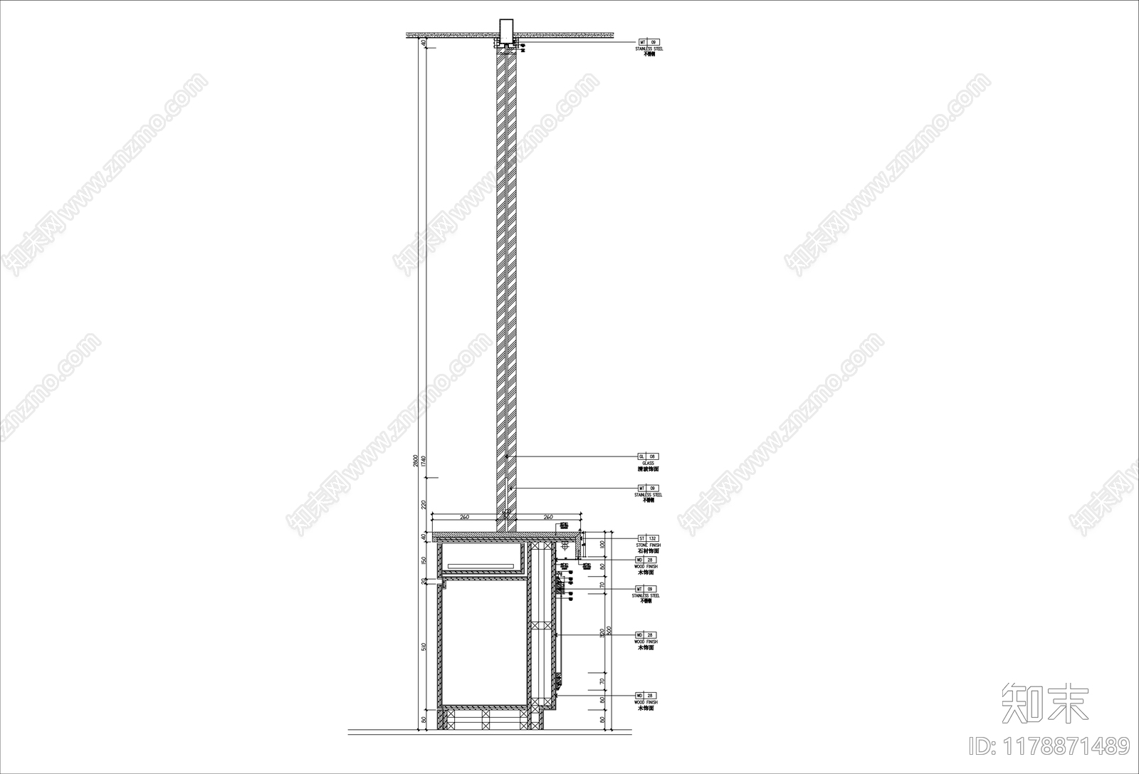 现代家具节点详图cad施工图下载【ID:1178871489】