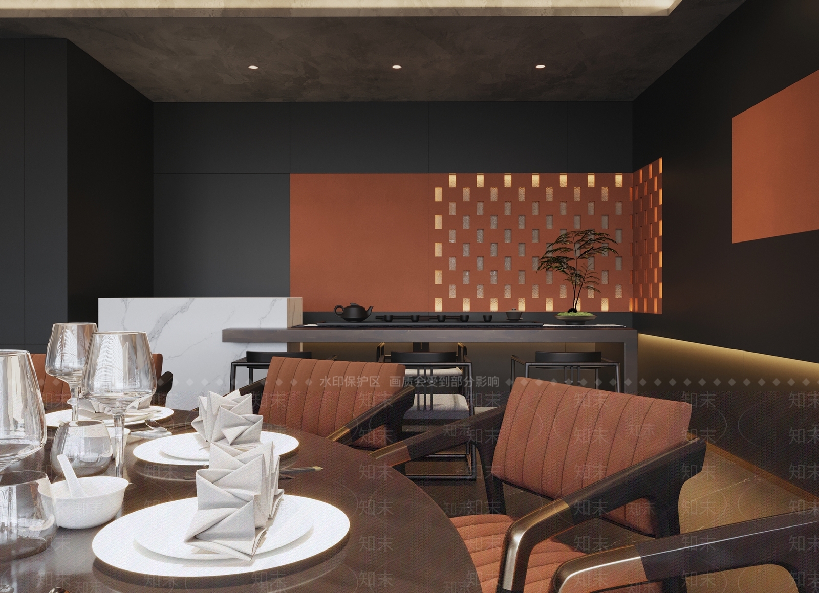 新中式中式包厢3D模型下载【ID:1178873867】