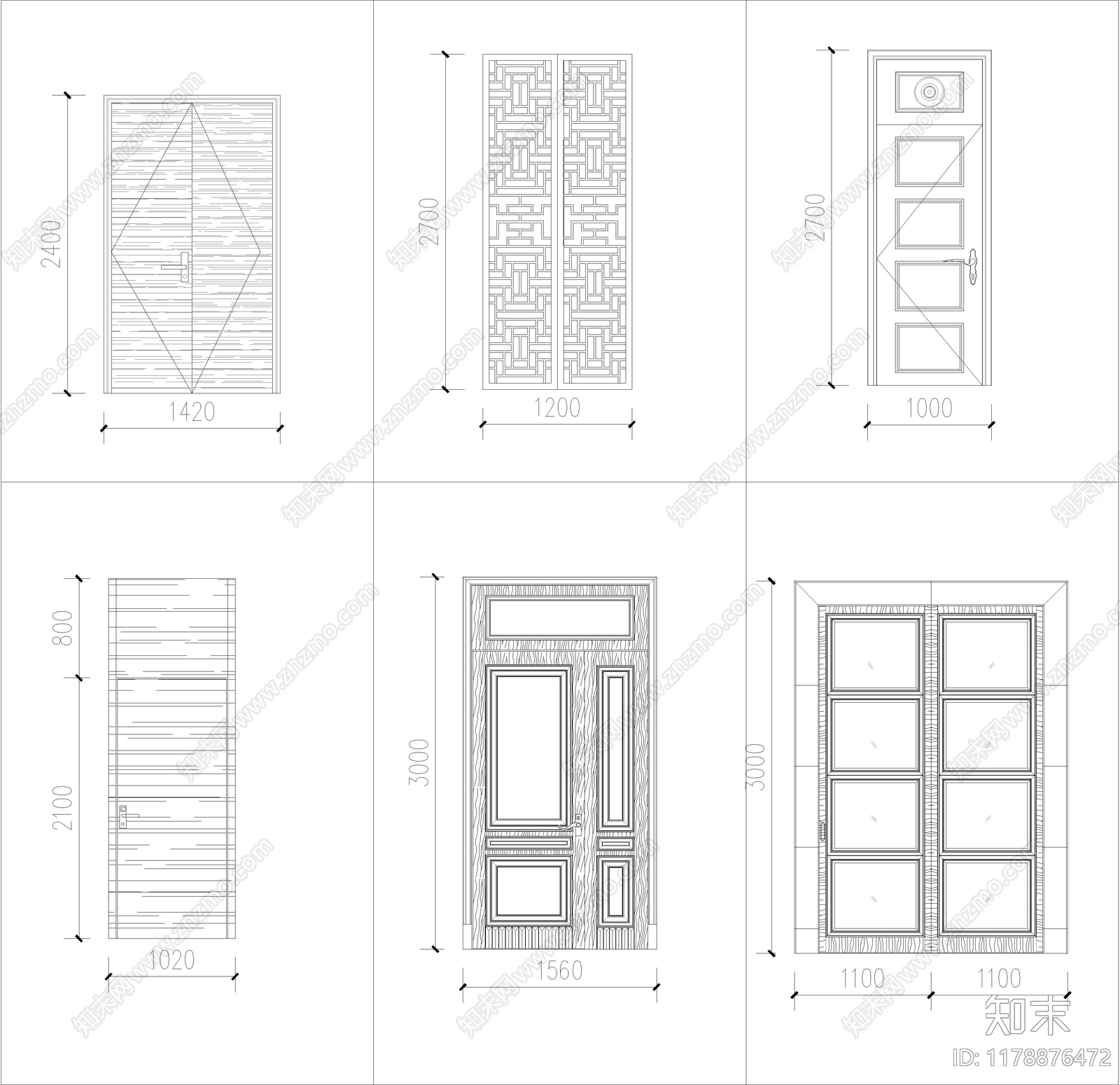 现代门cad施工图下载【ID:1178876472】