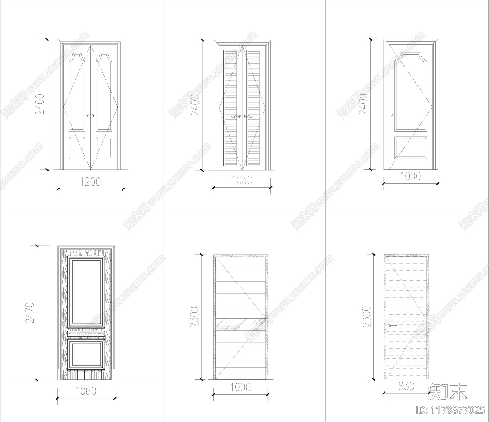 现代门cad施工图下载【ID:1178877025】