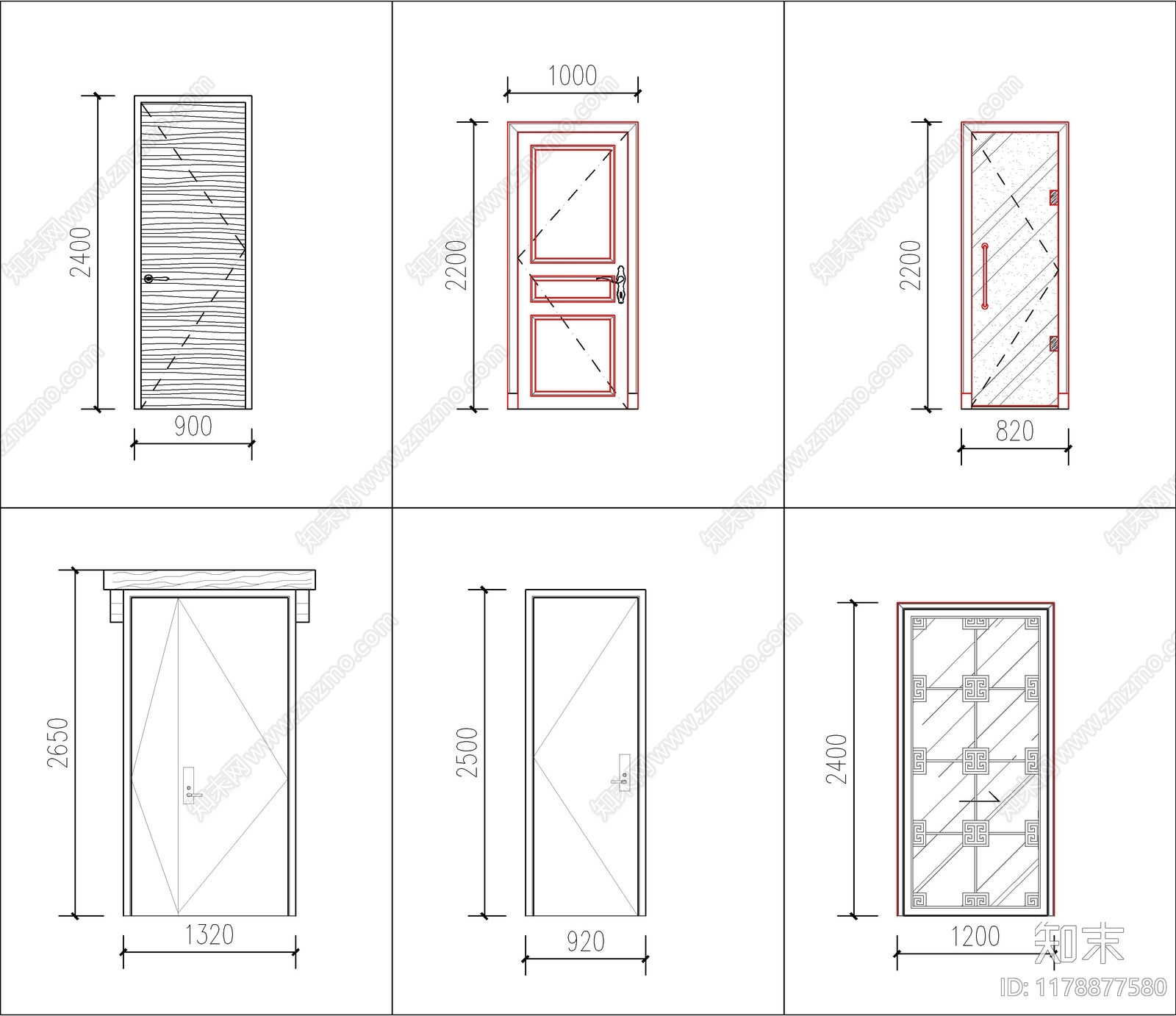 现代门cad施工图下载【ID:1178877580】
