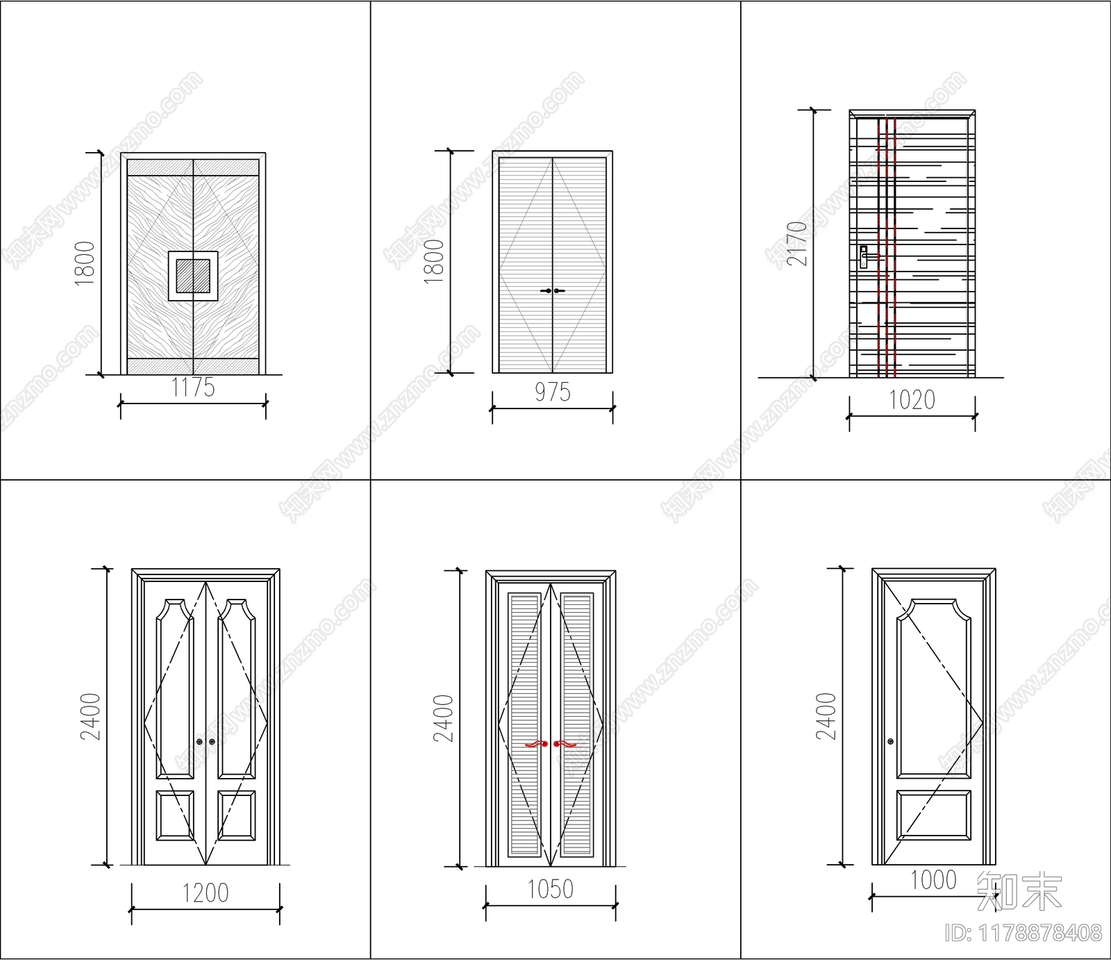 现代门cad施工图下载【ID:1178878408】