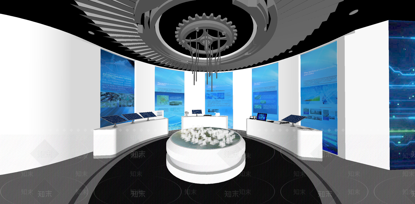 现代科技展厅SU模型下载【ID:1178882914】