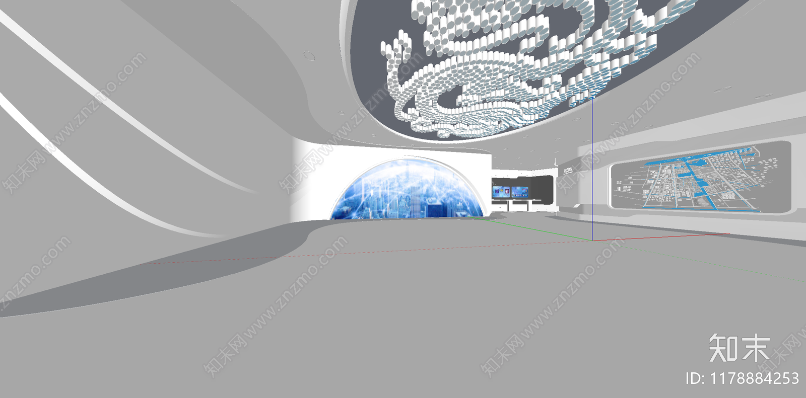 现代科技展厅SU模型下载【ID:1178884253】