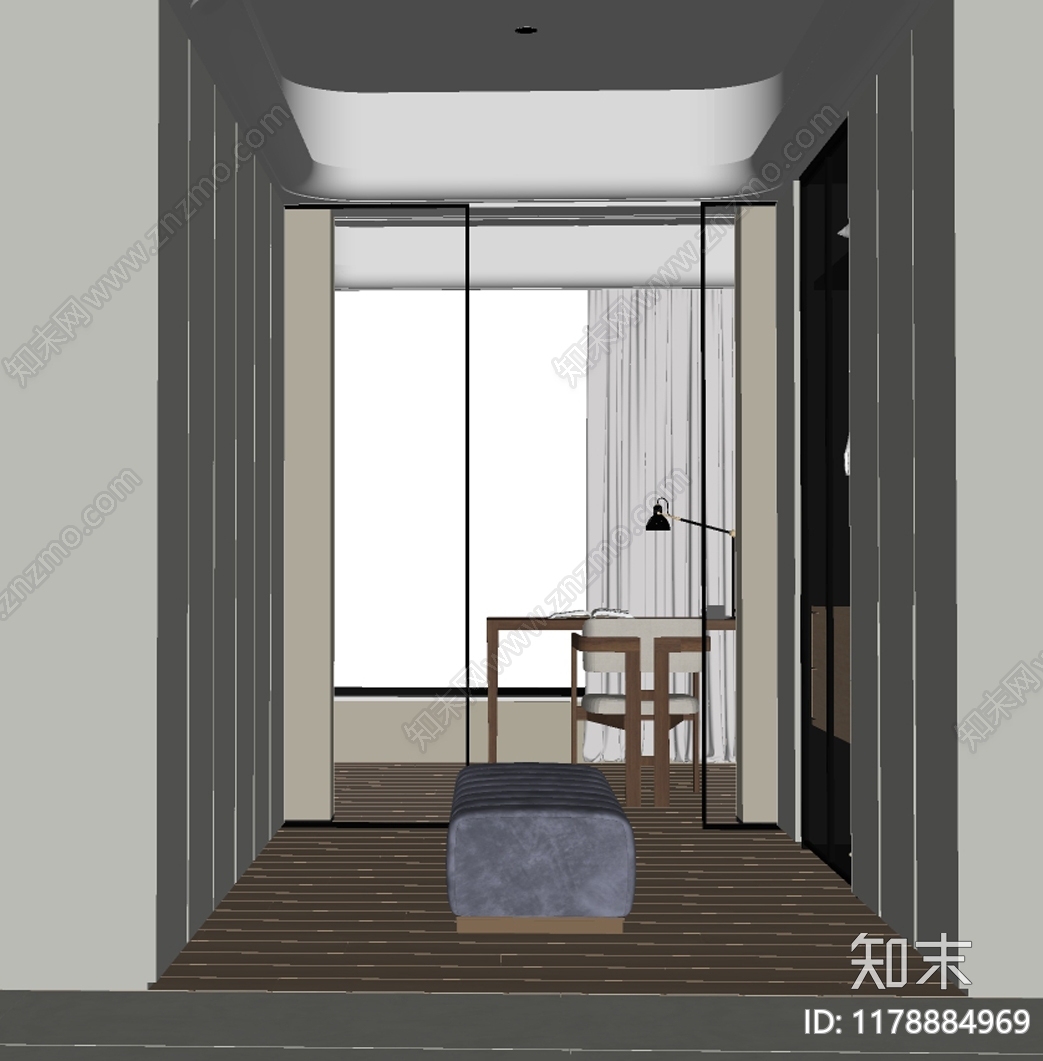 现代衣帽间SU模型下载【ID:1178884969】