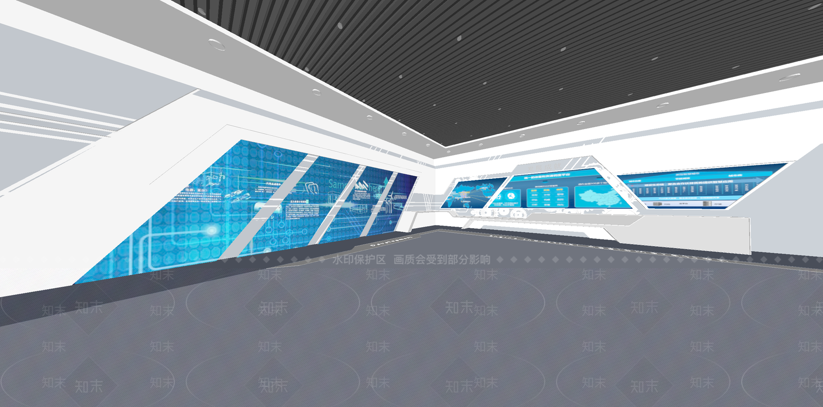 现代科技展厅SU模型下载【ID:1178884982】