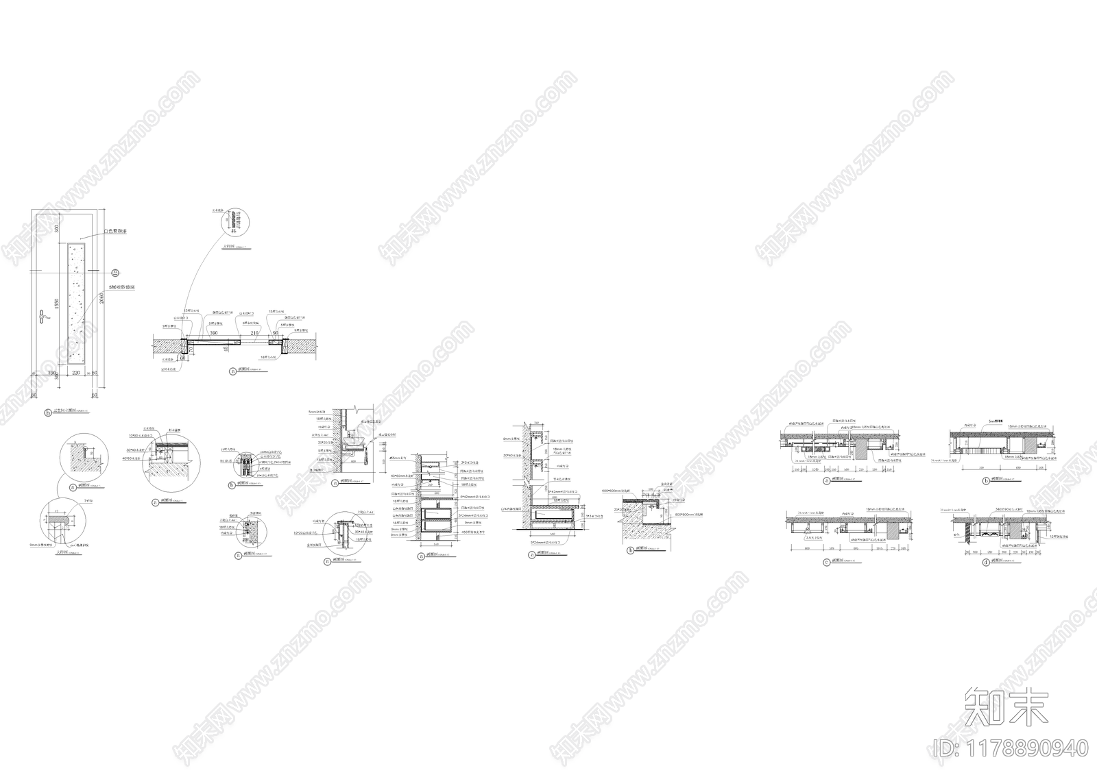 现代综合家具图库cad施工图下载【ID:1178890940】