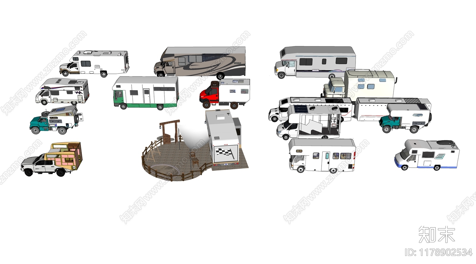 房车SU模型下载【ID:1178902534】
