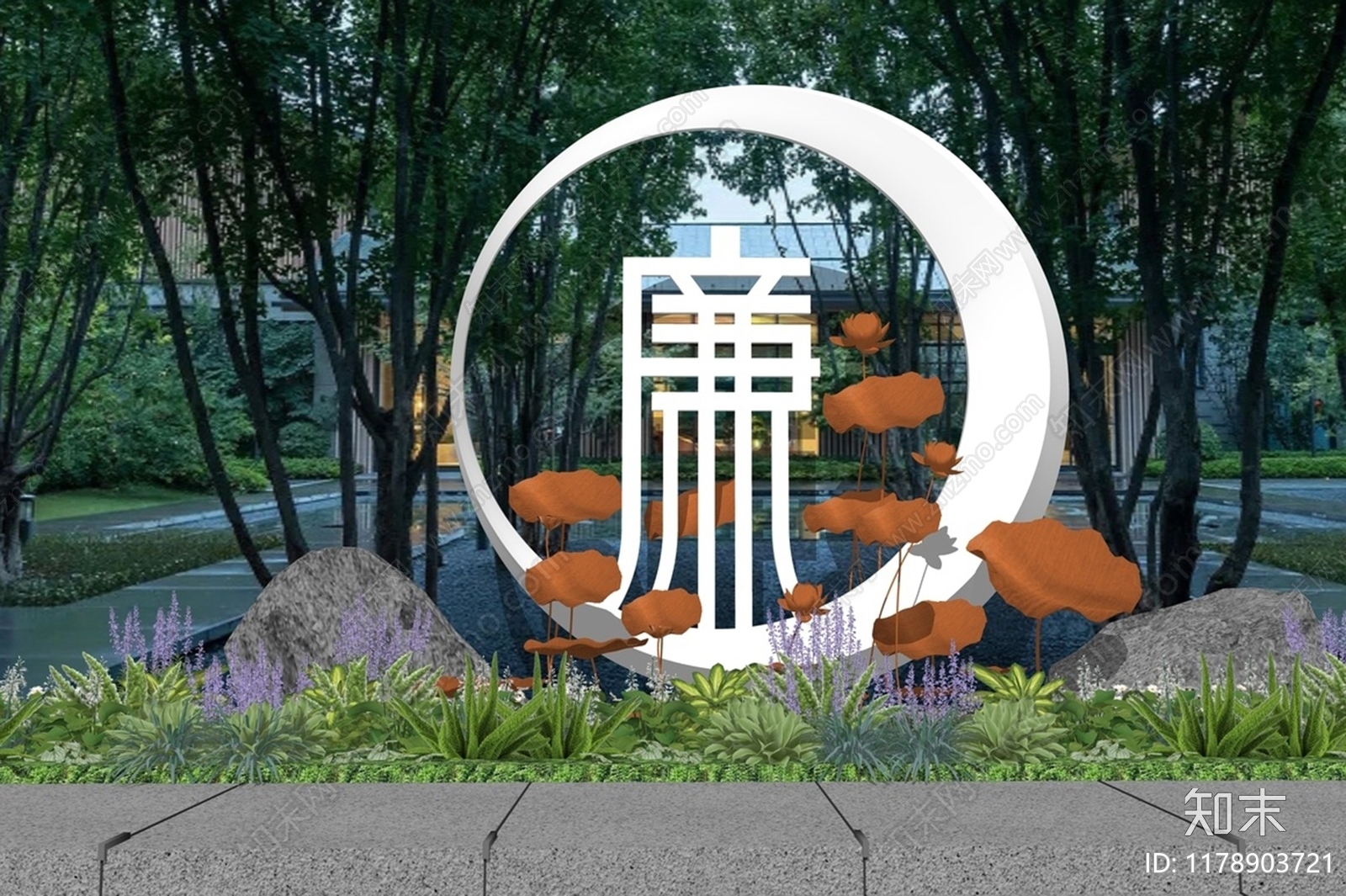 现代景观雕塑图库cad施工图下载【ID:1178903721】
